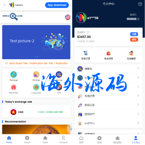 新版多语言海外投资理财系统/影视外汇虚拟币理财投资系统